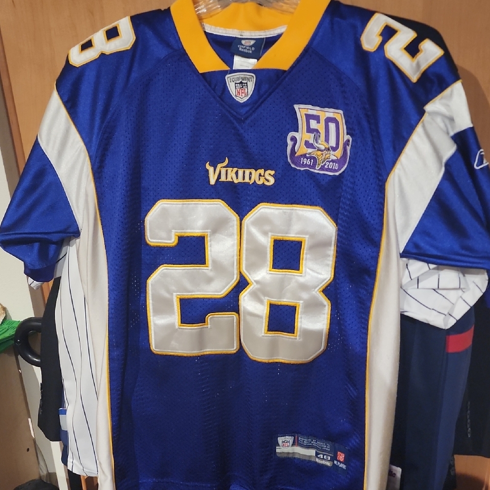 Reebok Blue and White Vikings Jersey